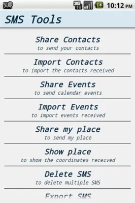 SMS Tools android App screenshot 1